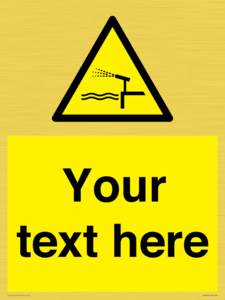 Custom warning water cannon